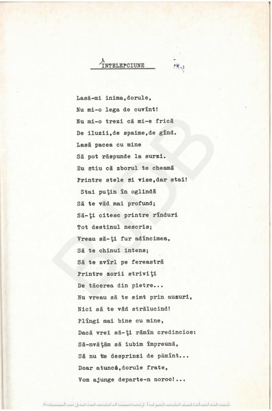 M-1076-1130-8 - 55 de Poezii în manuscris dactilografiat. ALEXANDRU MIRCESCU